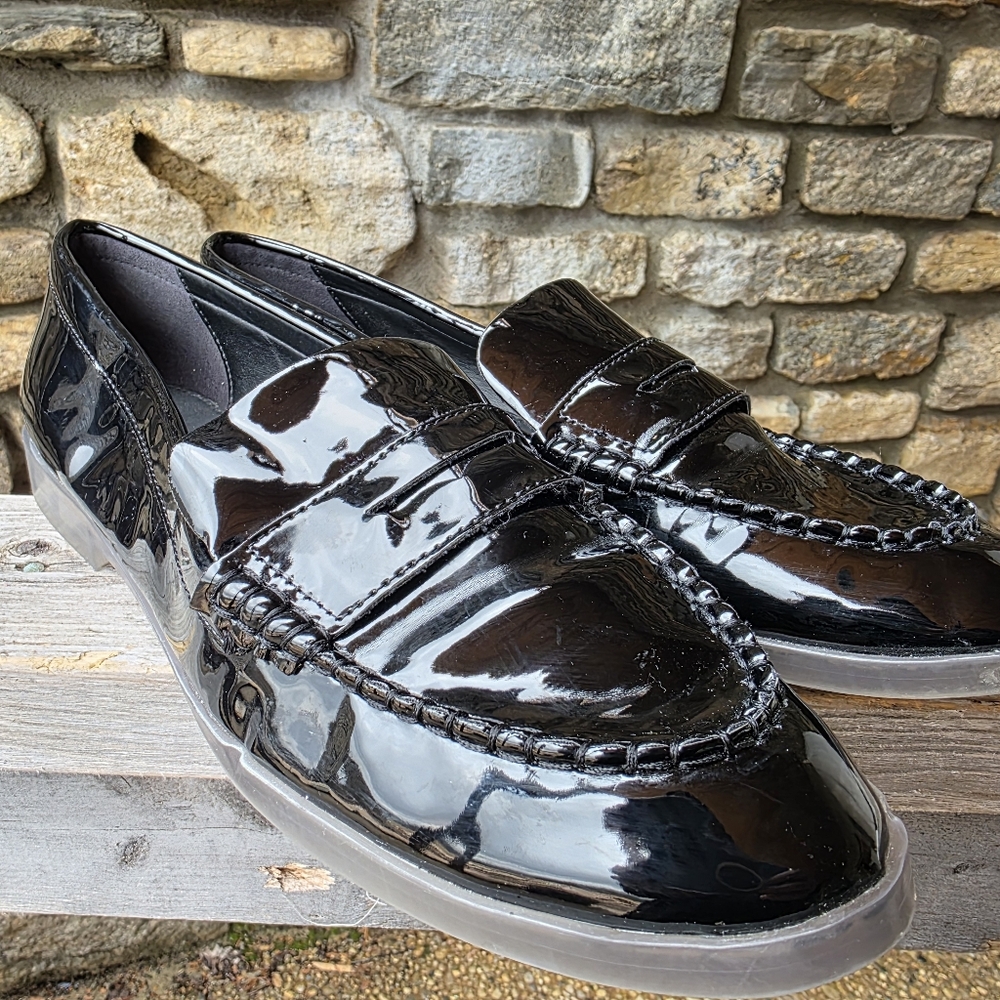 Katy Perry Geli Penny loafers Glossy Black Flats